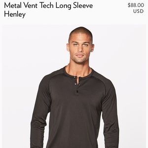 Lululemon Metal Tech Long Sleeve Henley